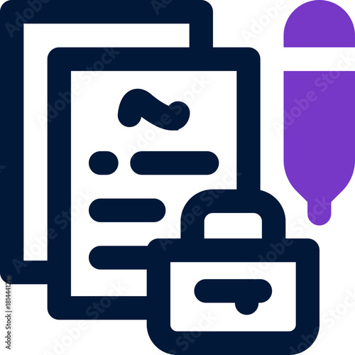 business contract duotone icon. Sleek and modern vector icon for websites, mobile apps, marketing materials, and corporate design. Fully scalable and ready to use.