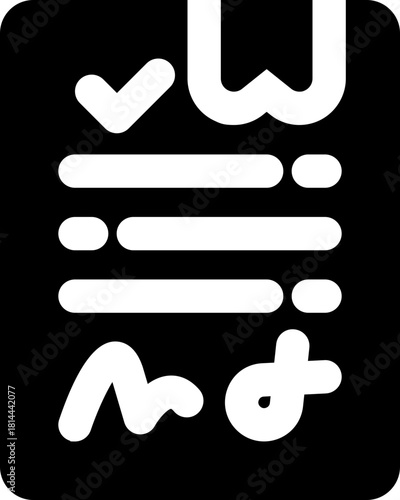 agreement glyph icon. Strong and solid vector icon for websites, mobile interfaces, presentations, and visual branding. High quality and easy to edit.