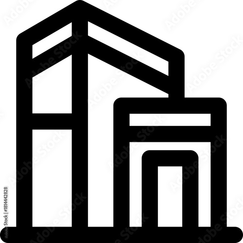 infrastructure line icon. Clean and minimalist vector icon for websites, mobile apps, presentations, and logos. Fully scalable and customizable for any project.