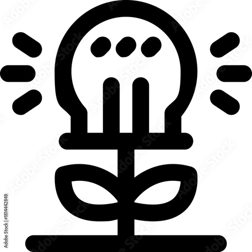 idea line icon. Clean and minimalist vector icon for websites, mobile apps, presentations, and logos. Fully scalable and customizable for any project.