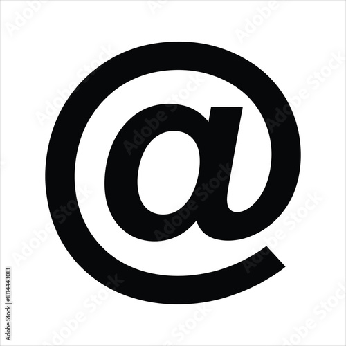 Black at Symbol Design Displays a Bold and Minimalist Style on a Transparent Background