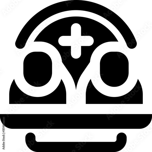 add employee glyph icon. Strong and solid vector icon for websites, mobile interfaces, presentations, and visual branding. High quality and easy to edit.