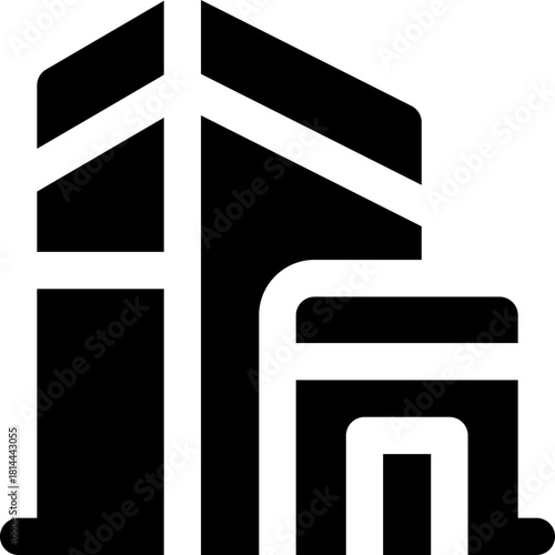 infrastructure glyph icon. Strong and solid vector icon for websites, mobile interfaces, presentations, and visual branding. High quality and easy to edit.