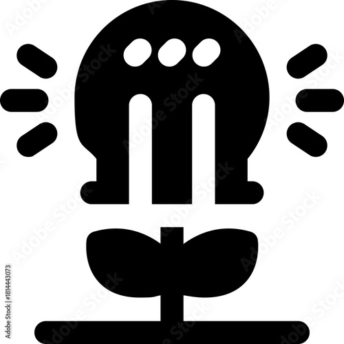 idea glyph icon. Strong and solid vector icon for websites, mobile interfaces, presentations, and visual branding. High quality and easy to edit.