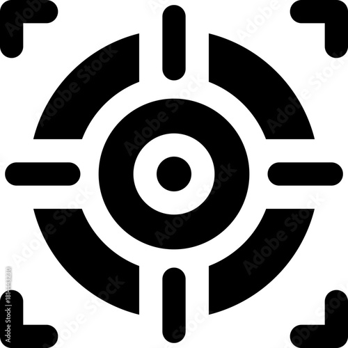 focus glyph icon. Strong and solid vector icon for websites, mobile interfaces, presentations, and visual branding. High quality and easy to edit.