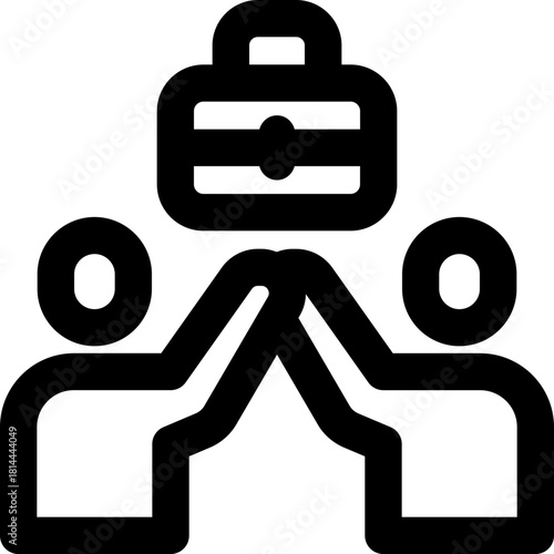 colleague line icon. Clean and minimalist vector icon for websites, mobile apps, presentations, and logos. Fully scalable and customizable for any project.
