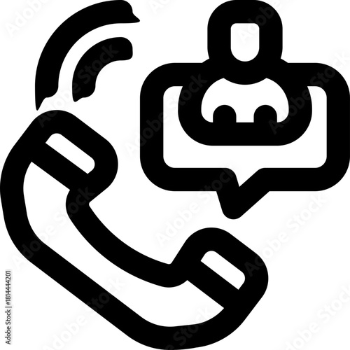 call line icon. Clean and minimalist vector icon for websites, mobile apps, presentations, and logos. Fully scalable and customizable for any project.