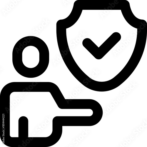 security line icon. Clean and minimalist vector icon for websites, mobile apps, presentations, and logos. Fully scalable and customizable for any project.