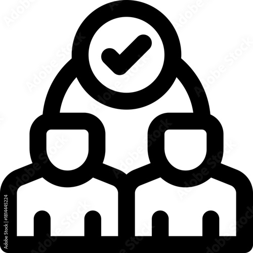 partner line icon. Clean and minimalist vector icon for websites, mobile apps, presentations, and logos. Fully scalable and customizable for any project.