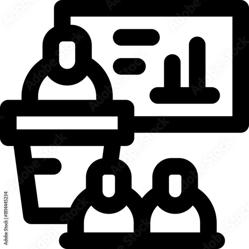 seminar line icon. Clean and minimalist vector icon for websites, mobile apps, presentations, and logos. Fully scalable and customizable for any project.