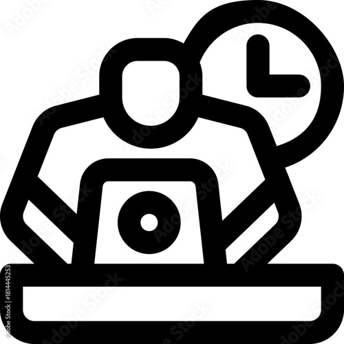 work line icon. Clean and minimalist vector icon for websites, mobile apps, presentations, and logos. Fully scalable and customizable for any project.