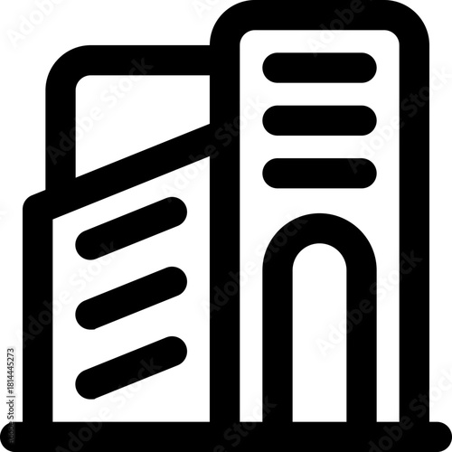 office line icon. Clean and minimalist vector icon for websites, mobile apps, presentations, and logos. Fully scalable and customizable for any project.