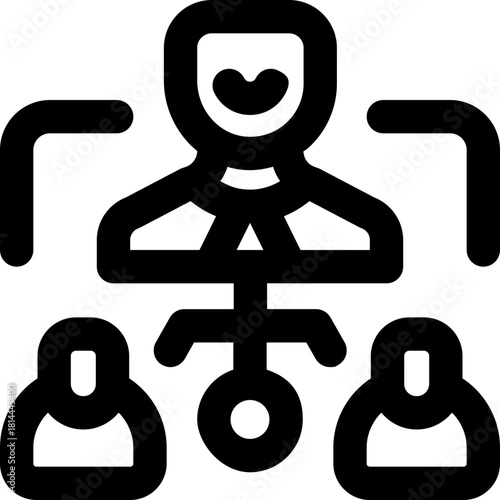 organization line icon. Clean and minimalist vector icon for websites, mobile apps, presentations, and logos. Fully scalable and customizable for any project.