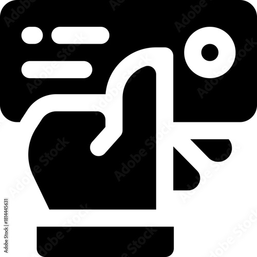 business card glyph icon. Strong and solid vector icon for websites, mobile interfaces, presentations, and visual branding. High quality and easy to edit.