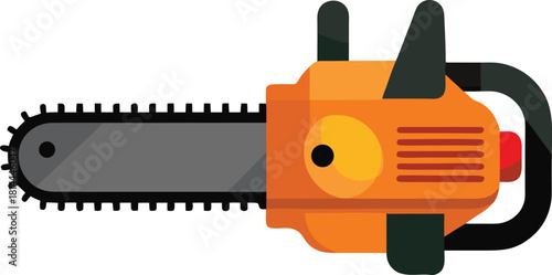 chainsaw isolated on white background