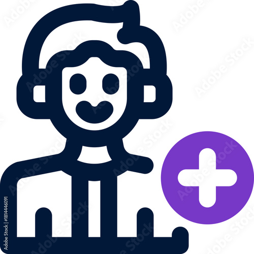 new employee duotone icon. Sleek and modern vector icon for websites, mobile apps, marketing materials, and corporate design. Fully scalable and ready to use.