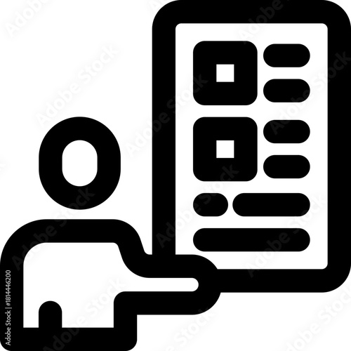 action plan line icon. Clean and minimalist vector icon for websites, mobile apps, presentations, and logos. Fully scalable and customizable for any project.