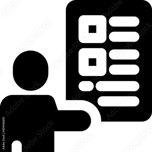 action plan glyph icon. Strong and solid vector icon for websites, mobile interfaces, presentations, and visual branding. High quality and easy to edit.