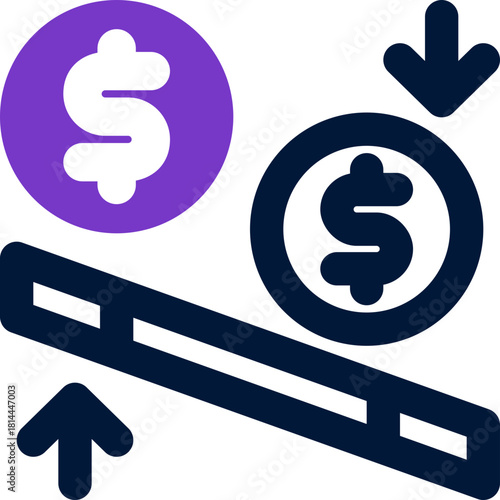 leverage duotone icon. Sleek and modern vector icon for websites, mobile apps, marketing materials, and corporate design. Fully scalable and ready to use.