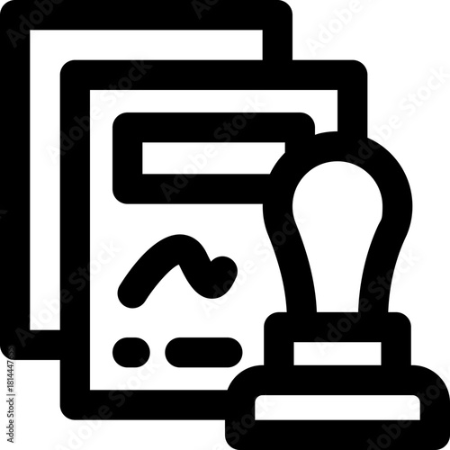 validation line icon. Clean and minimalist vector icon for websites, mobile apps, presentations, and logos. Fully scalable and customizable for any project.