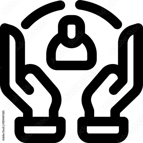 retention line icon. Clean and minimalist vector icon for websites, mobile apps, presentations, and logos. Fully scalable and customizable for any project.