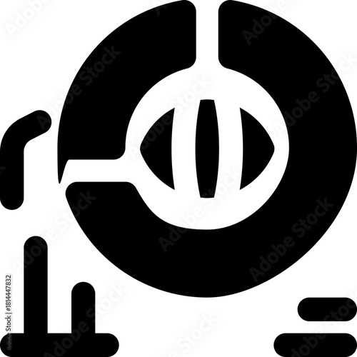 strategic vision glyph icon. Strong and solid vector icon for websites, mobile interfaces, presentations, and visual branding. High quality and easy to edit.