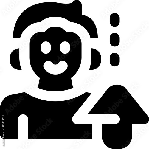 improve glyph icon. Strong and solid vector icon for websites, mobile interfaces, presentations, and visual branding. High quality and easy to edit.