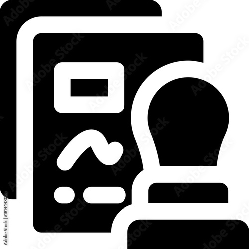 validation glyph icon. Strong and solid vector icon for websites, mobile interfaces, presentations, and visual branding. High quality and easy to edit.