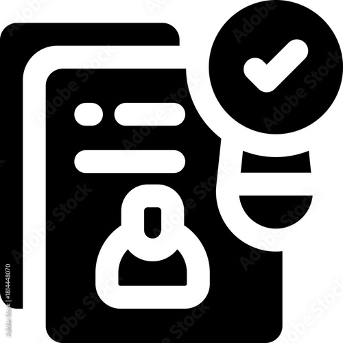 recruitment glyph icon. Strong and solid vector icon for websites, mobile interfaces, presentations, and visual branding. High quality and easy to edit.