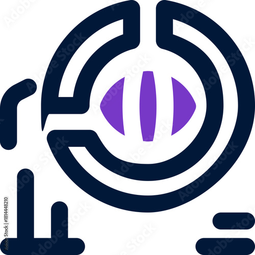 strategic vision duotone icon. Sleek and modern vector icon for websites, mobile apps, marketing materials, and corporate design. Fully scalable and ready to use.
