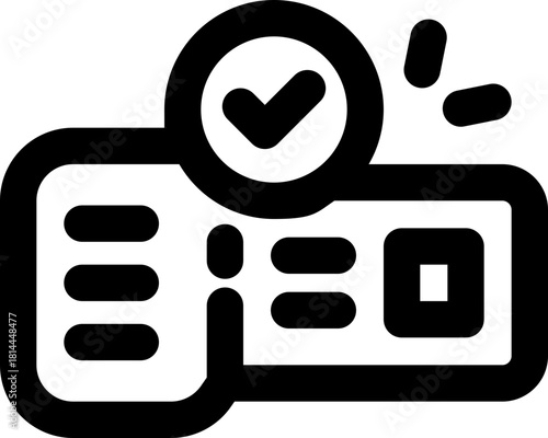 ticket line icon. Clean and minimalist vector icon for websites, mobile apps, presentations, and logos. Fully scalable and customizable for any project.