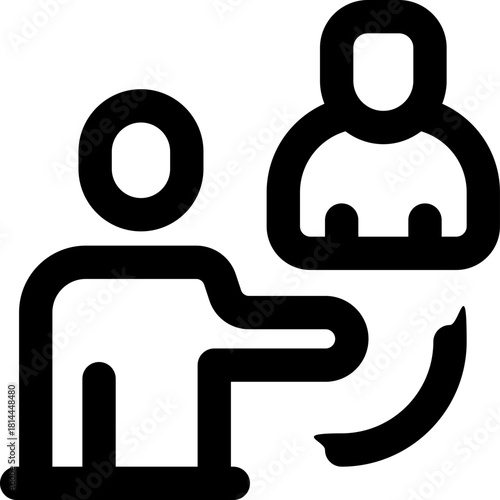 onboarding line icon. Clean and minimalist vector icon for websites, mobile apps, presentations, and logos. Fully scalable and customizable for any project.