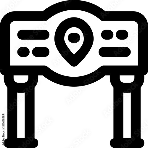 address line icon. Clean and minimalist vector icon for websites, mobile apps, presentations, and logos. Fully scalable and customizable for any project.