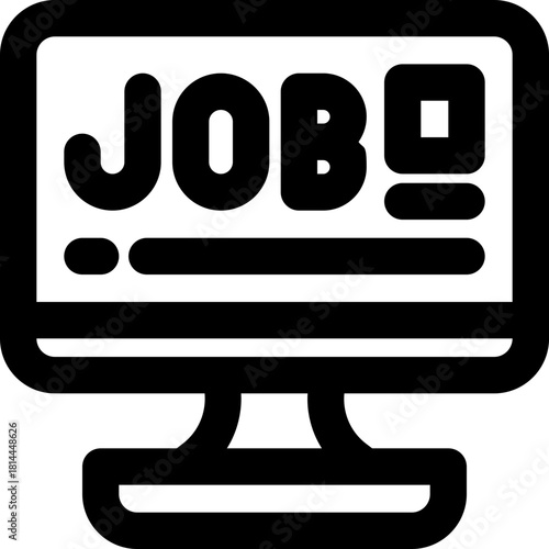online job line icon. Clean and minimalist vector icon for websites, mobile apps, presentations, and logos. Fully scalable and customizable for any project.