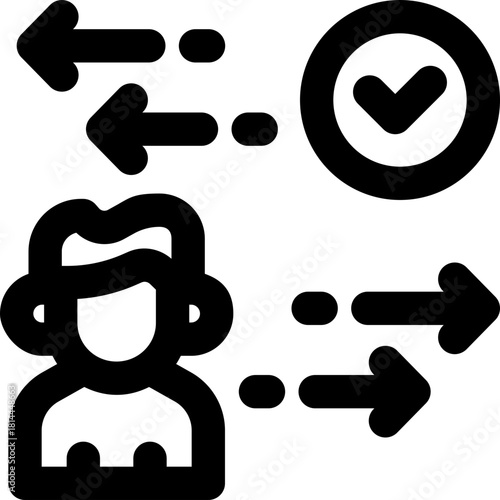 approach line icon. Clean and minimalist vector icon for websites, mobile apps, presentations, and logos. Fully scalable and customizable for any project.