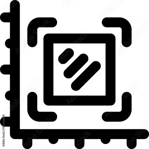 measurement line icon. Clean and minimalist vector icon for websites, mobile apps, presentations, and logos. Fully scalable and customizable for any project.