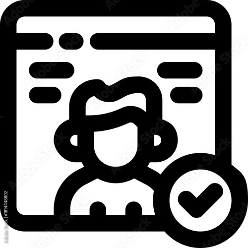 customer line icon. Clean and minimalist vector icon for websites, mobile apps, presentations, and logos. Fully scalable and customizable for any project.