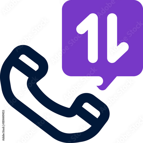 incoming call duotone icon. Sleek and modern vector icon for websites, mobile apps, marketing materials, and corporate design. Fully scalable and ready to use.