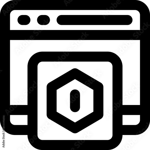 browser line icon. Clean and minimalist vector icon for websites, mobile apps, presentations, and logos. Fully scalable and customizable for any project.