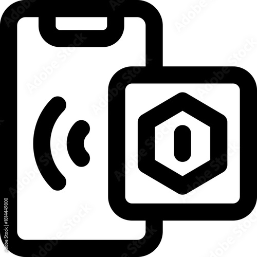smartphone line icon. Clean and minimalist vector icon for websites, mobile apps, presentations, and logos. Fully scalable and customizable for any project.