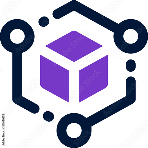blockchain duotone icon. Sleek and modern vector icon for websites, mobile apps, marketing materials, and corporate design. Fully scalable and ready to use.