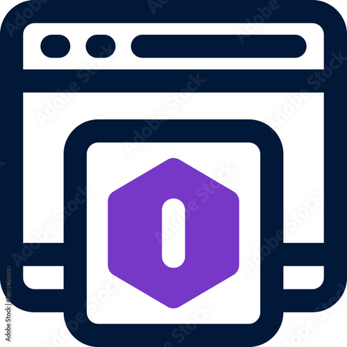 browser duotone icon. Sleek and modern vector icon for websites, mobile apps, marketing materials, and corporate design. Fully scalable and ready to use.