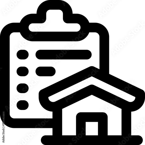 clipboard line icon. Clean and minimalist vector icon for websites, mobile apps, presentations, and logos. Fully scalable and customizable for any project.