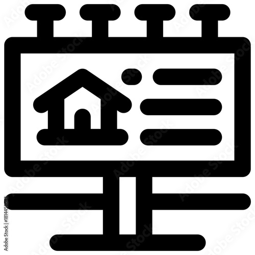 billboard line icon. Clean and minimalist vector icon for websites, mobile apps, presentations, and logos. Fully scalable and customizable for any project.