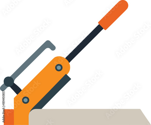 orange construction trowel