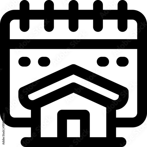 calendar line icon. Clean and minimalist vector icon for websites, mobile apps, presentations, and logos. Fully scalable and customizable for any project.