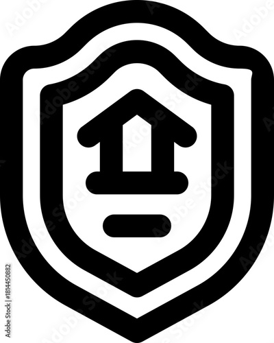 insurance line icon. Clean and minimalist vector icon for websites, mobile apps, presentations, and logos. Fully scalable and customizable for any project.