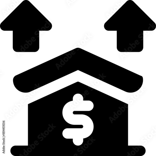 investment glyph icon. Strong and solid vector icon for websites, mobile interfaces, presentations, and visual branding. High quality and easy to edit.