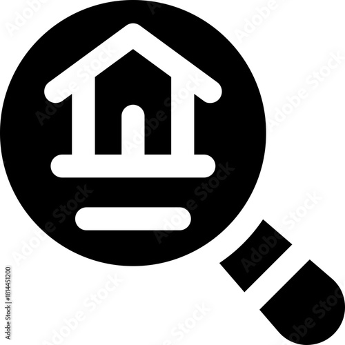 search glyph icon. Strong and solid vector icon for websites, mobile interfaces, presentations, and visual branding. High quality and easy to edit.