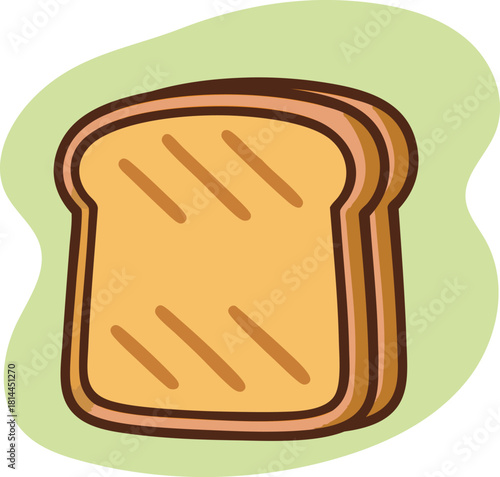 Bread toast logos icon vector illustration. Bread isolated on white background.